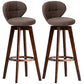 Scandinavia Style Bar-stool with Swivel Wooden Legs Round Seat for Kitchen Bar Coffee 2 Piece Set Clearhalo 'Bar Furniture' 'Bar Stools' 'bar_stools' 'furn' 'furn_bar_stools' 'furniture_bar_stools' 'Kitchen & Dining Furniture' 'kitchen&dining_furn' 'kitchen' 'kitchen_furn' Furniture' 4571499