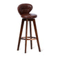 Scandinavia Style Bar-stool with Swivel Wooden Legs Round Seat for Kitchen Bar Brown 1 Piece Clearhalo 'Bar Furniture' 'Bar Stools' 'bar_stools' 'furn' 'furn_bar_stools' 'furniture_bar_stools' 'Kitchen & Dining Furniture' 'kitchen&dining_furn' 'kitchen' 'kitchen_furn' Furniture' 4571510