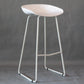 Modern Armless Backrest Counter Stool Iron Bar Stool with Plastic Seat White 1 Piece Clearhalo 'Bar Furniture' 'Bar Stools' 'bar_stools' 'furn' 'furn_bar_stools' 'furniture_bar_stools' 'Kitchen & Dining Furniture' 'kitchen&dining_furn' 'kitchen' 'kitchen_furn' Furniture' 4571518