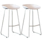 Modern Armless Backrest Counter Stool Iron Bar Stool with Plastic Seat White 2 Piece Set Clearhalo 'Bar Furniture' 'Bar Stools' 'bar_stools' 'furn' 'furn_bar_stools' 'furniture_bar_stools' 'Kitchen & Dining Furniture' 'kitchen&dining_furn' 'kitchen' 'kitchen_furn' Furniture' 4571521