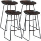 Modern Armless Backrest Counter Stool Iron Bar Stool with Plastic Seat Black 4 Piece Set Clearhalo 'Bar Furniture' 'Bar Stools' 'bar_stools' 'furn' 'furn_bar_stools' 'furniture_bar_stools' 'Kitchen & Dining Furniture' 'kitchen&dining_furn' 'kitchen' 'kitchen_furn' Furniture' 4571522