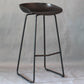 Modern Armless Backrest Counter Stool Iron Bar Stool with Plastic Seat Black 1 Piece Clearhalo 'Bar Furniture' 'Bar Stools' 'bar_stools' 'furn' 'furn_bar_stools' 'furniture_bar_stools' 'Kitchen & Dining Furniture' 'kitchen&dining_furn' 'kitchen' 'kitchen_furn' Furniture' 4571524