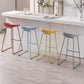 Modern Armless Backrest Counter Stool Iron Bar Stool with Plastic Seat Clearhalo 'Bar Furniture' 'Bar Stools' 'bar_stools' 'furn' 'furn_bar_stools' 'furniture_bar_stools' 'Kitchen & Dining Furniture' 'kitchen&dining_furn' 'kitchen' 'kitchen_furn' Furniture' 4571532