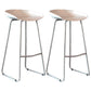 Modern Armless Backrest Counter Stool Iron Bar Stool with Plastic Seat Grey 2 Piece Set Clearhalo 'Bar Furniture' 'Bar Stools' 'bar_stools' 'furn' 'furn_bar_stools' 'furniture_bar_stools' 'Kitchen & Dining Furniture' 'kitchen&dining_furn' 'kitchen' 'kitchen_furn' Furniture' 4571533