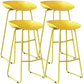 Modern Armless Backrest Counter Stool Iron Bar Stool with Plastic Seat Yellow 4 Piece Set Clearhalo 'Bar Furniture' 'Bar Stools' 'bar_stools' 'furn' 'furn_bar_stools' 'furniture_bar_stools' 'Kitchen & Dining Furniture' 'kitchen&dining_furn' 'kitchen' 'kitchen_furn' Furniture' 4571535