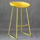 Modern Armless Backrest Counter Stool Iron Bar Stool with Plastic Seat Yellow 1 Piece Clearhalo 'Bar Furniture' 'Bar Stools' 'bar_stools' 'furn' 'furn_bar_stools' 'furniture_bar_stools' 'Kitchen & Dining Furniture' 'kitchen&dining_furn' 'kitchen' 'kitchen_furn' Furniture' 4571537