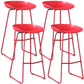 Modern Armless Backrest Counter Stool Iron Bar Stool with Plastic Seat Red 4 Piece Set Clearhalo 'Bar Furniture' 'Bar Stools' 'bar_stools' 'furn' 'furn_bar_stools' 'furniture_bar_stools' 'Kitchen & Dining Furniture' 'kitchen&dining_furn' 'kitchen' 'kitchen_furn' Furniture' 4571539