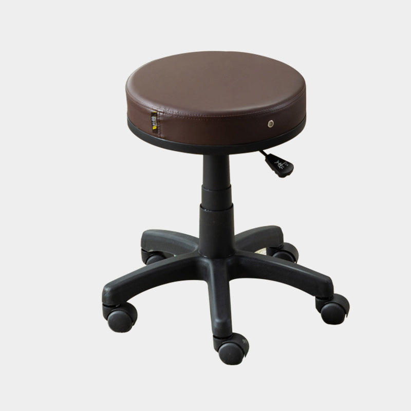 Contemporary Swivel Adjustable Height Bar Stool Indoor Bar Stool with Backless Brown Clearhalo 'Bar Furniture' 'Bar Stools' 'bar_stools' 'furn' 'furn_bar_stools' 'furniture_bar_stools' 'Kitchen & Dining Furniture' 'kitchen&dining_furn' 'kitchen' 'kitchen_furn' Furniture' 4571603