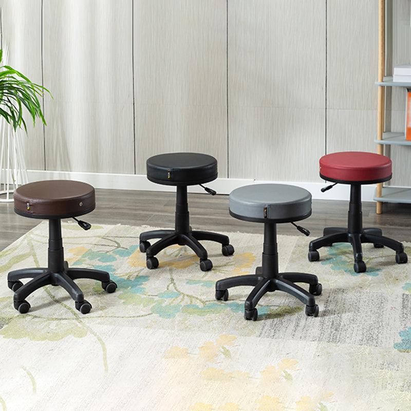 Contemporary Swivel Adjustable Height Bar Stool Indoor Bar Stool with Backless Clearhalo 'Bar Furniture' 'Bar Stools' 'bar_stools' 'furn' 'furn_bar_stools' 'furniture_bar_stools' 'Kitchen & Dining Furniture' 'kitchen&dining_furn' 'kitchen' 'kitchen_furn' Furniture' 4571604