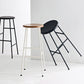 Modern Armless Backless Counter Stool Steel Dessert Shop Bar Stool with Wooden Seat Clearhalo 'Bar Furniture' 'Bar Stools' 'bar_stools' 'furn' 'furn_bar_stools' 'furniture_bar_stools' 'Kitchen & Dining Furniture' 'kitchen&dining_furn' 'kitchen' 'kitchen_furn' Furniture' 4571622