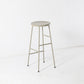 Modern Armless Backless Counter Stool Steel Dessert Shop Bar Stool with Wooden Seat Off-White 1 Piece Bar Stool(30"H) Clearhalo 'Bar Furniture' 'Bar Stools' 'bar_stools' 'furn' 'furn_bar_stools' 'furniture_bar_stools' 'Kitchen & Dining Furniture' 'kitchen&dining_furn' 'kitchen' 'kitchen_furn' Furniture' 4571624