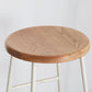 Modern Armless Backless Counter Stool Steel Dessert Shop Bar Stool with Wooden Seat Clearhalo 'Bar Furniture' 'Bar Stools' 'bar_stools' 'furn' 'furn_bar_stools' 'furniture_bar_stools' 'Kitchen & Dining Furniture' 'kitchen&dining_furn' 'kitchen' 'kitchen_furn' Furniture' 4571634