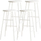 Modern Armless Backless Counter Stool Steel Dessert Shop Bar Stool with Wooden Seat White 4 Piece Set Counter Stool(26"H) Clearhalo 'Bar Furniture' 'Bar Stools' 'bar_stools' 'furn' 'furn_bar_stools' 'furniture_bar_stools' 'Kitchen & Dining Furniture' 'kitchen&dining_furn' 'kitchen' 'kitchen_furn' Furniture' 4571635