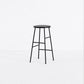 Modern Armless Backless Counter Stool Steel Dessert Shop Bar Stool with Wooden Seat Black 1 Piece Counter Stool(26"H) Clearhalo 'Bar Furniture' 'Bar Stools' 'bar_stools' 'furn' 'furn_bar_stools' 'furniture_bar_stools' 'Kitchen & Dining Furniture' 'kitchen&dining_furn' 'kitchen' 'kitchen_furn' Furniture' 4571653