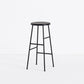 Modern Armless Backless Counter Stool Steel Dessert Shop Bar Stool with Wooden Seat Black 1 Piece Bar Stool(30"H) Clearhalo 'Bar Furniture' 'Bar Stools' 'bar_stools' 'furn' 'furn_bar_stools' 'furniture_bar_stools' 'Kitchen & Dining Furniture' 'kitchen&dining_furn' 'kitchen' 'kitchen_furn' Furniture' 4571656