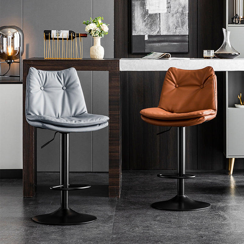 Contemporary Swivel Adjustable Height Barstool Indoor Bar Stool with Low Back Clearhalo 'Bar Furniture' 'Bar Stools' 'bar_stools' 'furn' 'furn_bar_stools' 'furniture_bar_stools' 'Kitchen & Dining Furniture' 'kitchen&dining_furn' 'kitchen' 'kitchen_furn' Furniture' 4571671