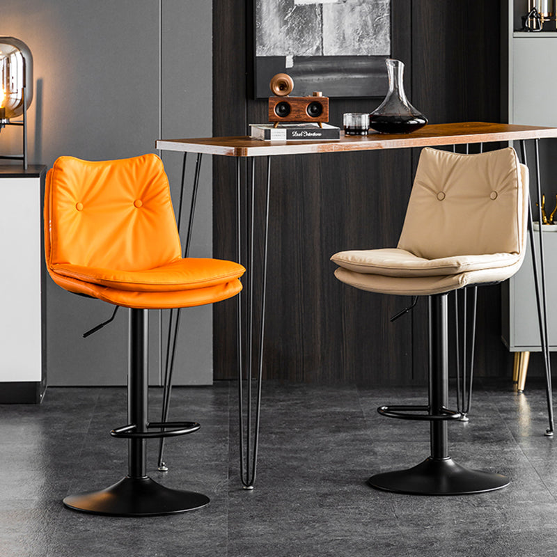 Contemporary Swivel Adjustable Height Barstool Indoor Bar Stool with Low Back Clearhalo 'Bar Furniture' 'Bar Stools' 'bar_stools' 'furn' 'furn_bar_stools' 'furniture_bar_stools' 'Kitchen & Dining Furniture' 'kitchen&dining_furn' 'kitchen' 'kitchen_furn' Furniture' 4571676