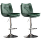Contemporary Swivel Adjustable Height Barstool Indoor Bar Stool with Low Back Green Silver 2 Piece Set Clearhalo 'Bar Furniture' 'Bar Stools' 'bar_stools' 'furn' 'furn_bar_stools' 'furniture_bar_stools' 'Kitchen & Dining Furniture' 'kitchen&dining_furn' 'kitchen' 'kitchen_furn' Furniture' 4571680