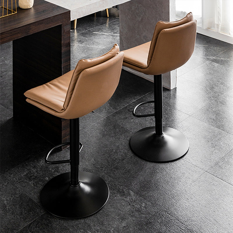 Contemporary Swivel Adjustable Height Barstool Indoor Bar Stool with Low Back Clearhalo 'Bar Furniture' 'Bar Stools' 'bar_stools' 'furn' 'furn_bar_stools' 'furniture_bar_stools' 'Kitchen & Dining Furniture' 'kitchen&dining_furn' 'kitchen' 'kitchen_furn' Furniture' 4571689