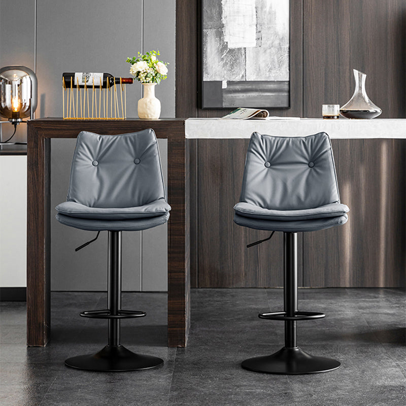 Contemporary Swivel Adjustable Height Barstool Indoor Bar Stool with Low Back Clearhalo 'Bar Furniture' 'Bar Stools' 'bar_stools' 'furn' 'furn_bar_stools' 'furniture_bar_stools' 'Kitchen & Dining Furniture' 'kitchen&dining_furn' 'kitchen' 'kitchen_furn' Furniture' 4571691