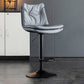 Contemporary Swivel Adjustable Height Barstool Indoor Bar Stool with Low Back Gray-Blue Black 1 Piece Clearhalo 'Bar Furniture' 'Bar Stools' 'bar_stools' 'furn' 'furn_bar_stools' 'furniture_bar_stools' 'Kitchen & Dining Furniture' 'kitchen&dining_furn' 'kitchen' 'kitchen_furn' Furniture' 4571700