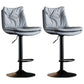 Contemporary Swivel Adjustable Height Barstool Indoor Bar Stool with Low Back Gray-Blue Black 2 Piece Set Clearhalo 'Bar Furniture' 'Bar Stools' 'bar_stools' 'furn' 'furn_bar_stools' 'furniture_bar_stools' 'Kitchen & Dining Furniture' 'kitchen&dining_furn' 'kitchen' 'kitchen_furn' Furniture' 4571701