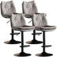 Contemporary Swivel Adjustable Height Barstool Indoor Bar Stool with Low Back Grey Black 4 Piece Set Clearhalo 'Bar Furniture' 'Bar Stools' 'bar_stools' 'furn' 'furn_bar_stools' 'furniture_bar_stools' 'Kitchen & Dining Furniture' 'kitchen&dining_furn' 'kitchen' 'kitchen_furn' Furniture' 4571705