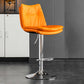 Contemporary Swivel Adjustable Height Barstool Indoor Bar Stool with Low Back Orange Silver 1 Piece Clearhalo 'Bar Furniture' 'Bar Stools' 'bar_stools' 'furn' 'furn_bar_stools' 'furniture_bar_stools' 'Kitchen & Dining Furniture' 'kitchen&dining_furn' 'kitchen' 'kitchen_furn' Furniture' 4571715
