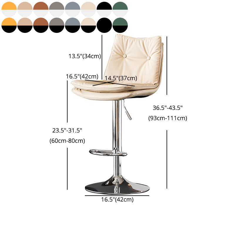 Contemporary Swivel Adjustable Height Barstool Indoor Bar Stool with Low Back Clearhalo 'Bar Furniture' 'Bar Stools' 'bar_stools' 'furn' 'furn_bar_stools' 'furniture_bar_stools' 'Kitchen & Dining Furniture' 'kitchen&dining_furn' 'kitchen' 'kitchen_furn' Furniture' 4571729