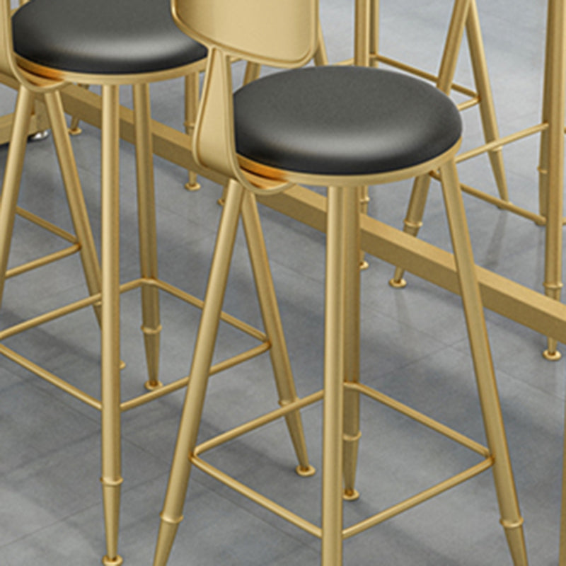 Modern Style Metal Bar Stool with Footrest Bistro Simple Bar Stool Clearhalo 'Bar Furniture' 'Bar Stools' 'bar_stools' 'furn' 'furn_bar_stools' 'furniture_bar_stools' 'Kitchen & Dining Furniture' 'kitchen&dining_furn' 'kitchen' 'kitchen_furn' Furniture' 4571740