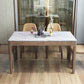 Rectangle Shape Mid-Century Dining Table Fixed Table with Marble Clearhalo ' dining_table' 'Dining Tables & Seating' 'Dining Tables' 'furn' 'furn_dining_table' 'Furniture' 'furniture_dining_table' 'Kitchen & Dining Furniture' 'kitchen&dining_furn' 'kitchen' 'kitchen_dining_table' 4571788