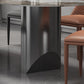 Modern Dining Table Stone Top Dining Table with Stainless Steel Double pedestal Base Clearhalo ' dining_table' 'Dining Tables & Seating' 'Dining Tables' 'furn' 'furn_dining_table' 'Furniture' 'furniture_dining_table' 'Kitchen & Dining Furniture' 'kitchen&dining_furn' 'kitchen' 'kitchen_dining_table' 4571814