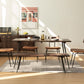 Oak Solid Wood Dining Table Industrial Rectangle Dining Table with 4 Legs Black 63"L x 31.5"W x 29.5"H Without Chairs Clearhalo ' dining_table' 'Dining Tables & Seating' 'Dining Tables' 'furn' 'furn_dining_table' 'Furniture' 'furniture_dining_table' 'Kitchen & Dining Furniture' 'kitchen&dining_furn' 'kitchen' 'kitchen_dining_table' 4571822