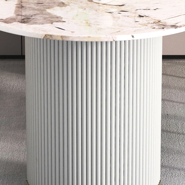 Stone Top Dining Table Modern Dining Table with Double Pedestal Base in White Clearhalo ' dining_table' 'Dining Tables & Seating' 'Dining Tables' 'furn' 'furn_dining_table' 'Furniture' 'furniture_dining_table' 'Kitchen & Dining Furniture' 'kitchen&dining_furn' 'kitchen' 'kitchen_dining_table' 4571836