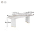 Stone Top Dining Table Modern Dining Table with Double Pedestal Base in White Clearhalo ' dining_table' 'Dining Tables & Seating' 'Dining Tables' 'furn' 'furn_dining_table' 'Furniture' 'furniture_dining_table' 'Kitchen & Dining Furniture' 'kitchen&dining_furn' 'kitchen' 'kitchen_dining_table' 4571839