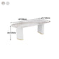 Stone Top Dining Table Modern Dining Table with Double Pedestal Base in White Clearhalo ' dining_table' 'Dining Tables & Seating' 'Dining Tables' 'furn' 'furn_dining_table' 'Furniture' 'furniture_dining_table' 'Kitchen & Dining Furniture' 'kitchen&dining_furn' 'kitchen' 'kitchen_dining_table' 4571841