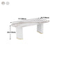 Stone Top Dining Table Modern Dining Table with Double Pedestal Base in White Clearhalo ' dining_table' 'Dining Tables & Seating' 'Dining Tables' 'furn' 'furn_dining_table' 'Furniture' 'furniture_dining_table' 'Kitchen & Dining Furniture' 'kitchen&dining_furn' 'kitchen' 'kitchen_dining_table' 4571842