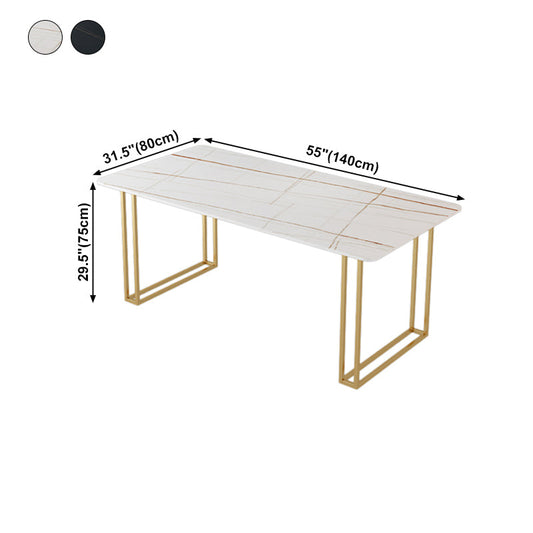 Sintered Stone Dining Table Traditional Luxury Dining Table with Gold Frame Clearhalo ' dining_table' 'Dining Tables & Seating' 'Dining Tables' 'furn' 'furn_dining_table' 'Furniture' 'furniture_dining_table' 'Kitchen & Dining Furniture' 'kitchen&dining_furn' 'kitchen' 'kitchen_dining_table' 4571854