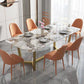 Traditional Luxury Furniture Stone Trestle Dining Room Collection for Kitchen Gold 55.1"L x 31.5"W x 29.5"H Without Chairs Clearhalo ' dining_table' 'Dining Tables & Seating' 'Dining Tables' 'furn' 'furn_dining_table' 'Furniture' 'furniture_dining_table' 'Kitchen & Dining Furniture' 'kitchen&dining_furn' 'kitchen' 'kitchen_dining_table' 4571857