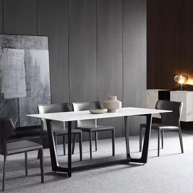 Traditional Luxury Furniture Stone Trestle Dining Room Collection for Kitchen Black Without Chairs Clearhalo ' dining_table' 'Dining Tables & Seating' 'Dining Tables' 'furn' 'furn_dining_table' 'Furniture' 'furniture_dining_table' 'Kitchen & Dining Furniture' 'kitchen&dining_furn' 'kitchen' 'kitchen_dining_table' 4571858