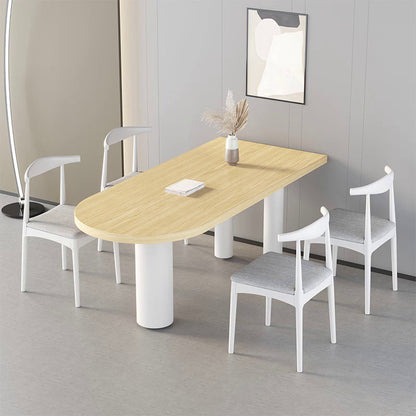 Free Form Solid Wood Indoor Table Restaurant Modern Wood Table with 3 Legs Natural Without Chairs Clearhalo ' dining_table' 'Dining Tables & Seating' 'Dining Tables' 'furn' 'furn_dining_table' 'Furniture' 'furniture_dining_table' 'Kitchen & Dining Furniture' 'kitchen&dining_furn' 'kitchen' 'kitchen_dining_table' 4571877