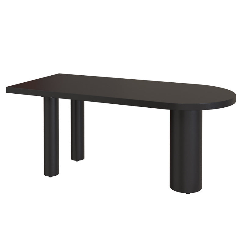 Free Form Solid Wood Table for Restaurant Modern Wood Table with 3 Legs Black Without Chairs Clearhalo ' dining_table' 'Dining Tables & Seating' 'Dining Tables' 'furn' 'furn_dining_table' 'Furniture' 'furniture_dining_table' 'Kitchen & Dining Furniture' 'kitchen&dining_furn' 'kitchen' 'kitchen_dining_table' 4571896