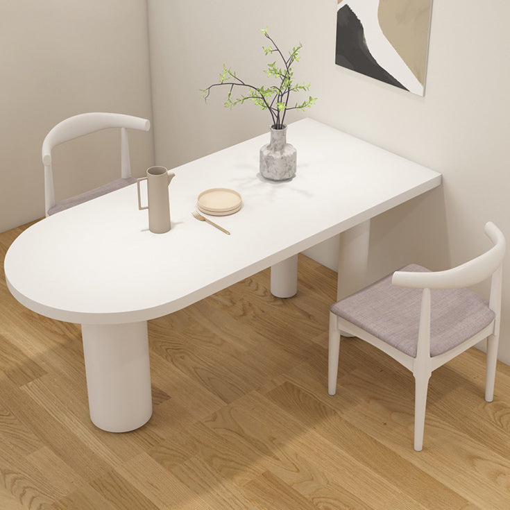 Free Form Solid Wood Table for Restaurant Modern Wood Table with 3 Legs White 70.9"L x 31.5"W x 29.5"H Without Chairs Clearhalo ' dining_table' 'Dining Tables & Seating' 'Dining Tables' 'furn' 'furn_dining_table' 'Furniture' 'furniture_dining_table' 'Kitchen & Dining Furniture' 'kitchen&dining_furn' 'kitchen' 'kitchen_dining_table' 4571898
