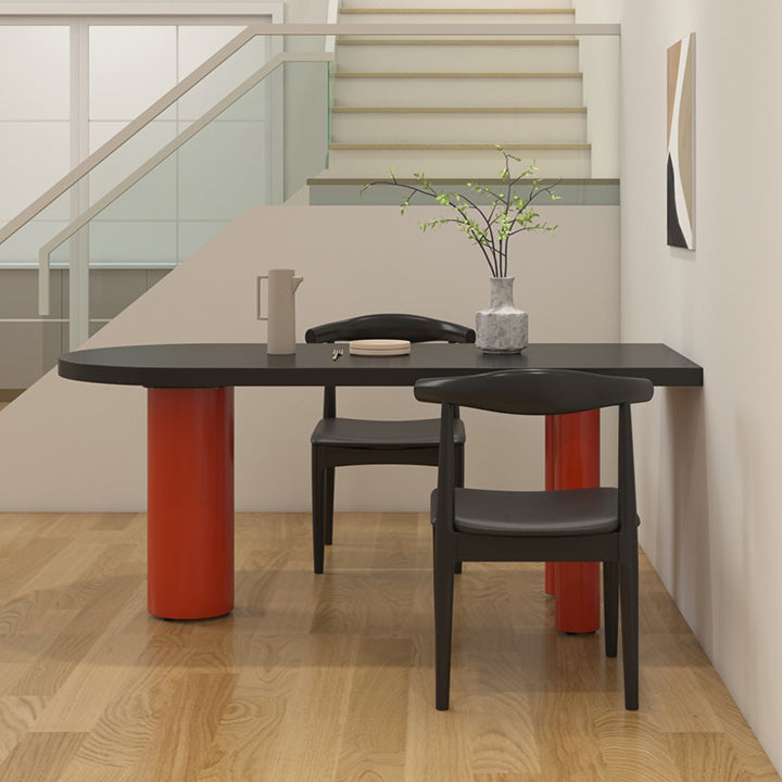 Free Form Solid Wood Table for Restaurant Modern Wood Table with 3 Legs Clearhalo ' dining_table' 'Dining Tables & Seating' 'Dining Tables' 'furn' 'furn_dining_table' 'Furniture' 'furniture_dining_table' 'Kitchen & Dining Furniture' 'kitchen&dining_furn' 'kitchen' 'kitchen_dining_table' 4571905