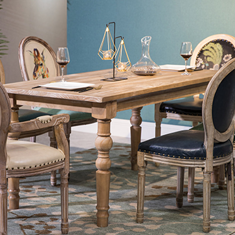 Medieval Modern Pine Wood Dining Table for Restaurant Rectangle Table with 4 Legs 55.1"L x 23.6"W x 29.5"H Without Chairs Clearhalo ' dining_table' 'Dining Tables & Seating' 'Dining Tables' 'furn' 'furn_dining_table' 'Furniture' 'furniture_dining_table' 'Kitchen & Dining Furniture' 'kitchen&dining_furn' 'kitchen' 'kitchen_dining_table' 4571913