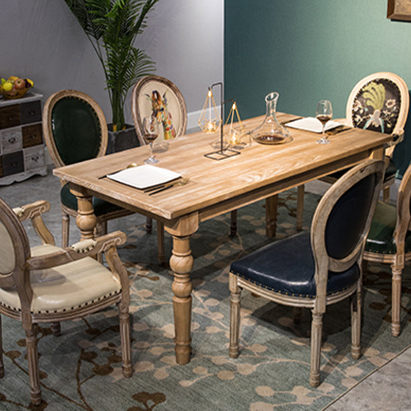 Medieval Modern Pine Wood Dining Table for Restaurant Rectangle Table with 4 Legs 70.9"L x 31.5"W x 29.5"H Without Chairs Clearhalo ' dining_table' 'Dining Tables & Seating' 'Dining Tables' 'furn' 'furn_dining_table' 'Furniture' 'furniture_dining_table' 'Kitchen & Dining Furniture' 'kitchen&dining_furn' 'kitchen' 'kitchen_dining_table' 4571914