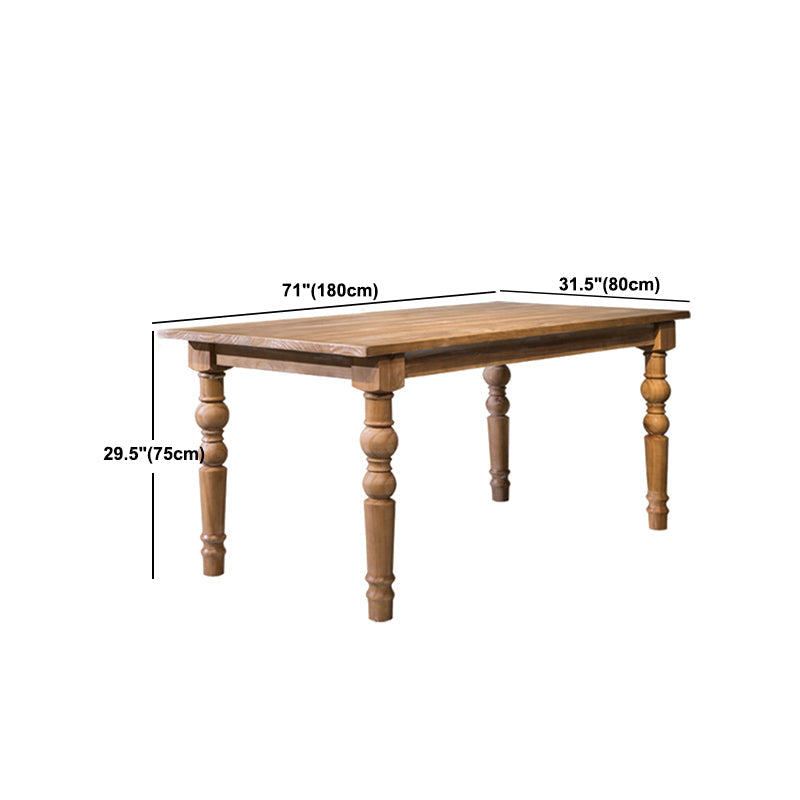 Medieval Modern Pine Wood Dining Table for Restaurant Rectangle Table with 4 Legs Clearhalo ' dining_table' 'Dining Tables & Seating' 'Dining Tables' 'furn' 'furn_dining_table' 'Furniture' 'furniture_dining_table' 'Kitchen & Dining Furniture' 'kitchen&dining_furn' 'kitchen' 'kitchen_dining_table' 4571928
