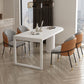 Free Form Dining Table Contemporary Table with Double Pedestal Base for Kitchen Wood 59.1"L x 27.6"W x 29.5"H Without Chairs Clearhalo ' dining_table' 'Dining Tables & Seating' 'Dining Tables' 'furn' 'furn_dining_table' 'Furniture' 'furniture_dining_table' 'Kitchen & Dining Furniture' 'kitchen&dining_furn' 'kitchen' 'kitchen_dining_table' 4571952