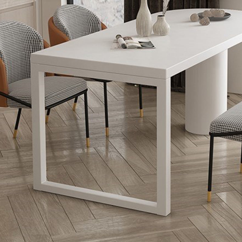 Free Form Dining Table Contemporary Table with Double Pedestal Base for Kitchen Clearhalo ' dining_table' 'Dining Tables & Seating' 'Dining Tables' 'furn' 'furn_dining_table' 'Furniture' 'furniture_dining_table' 'Kitchen & Dining Furniture' 'kitchen&dining_furn' 'kitchen' 'kitchen_dining_table' 4571956