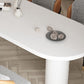 Free Form Dining Table Contemporary Table with Double Pedestal Base for Kitchen Clearhalo ' dining_table' 'Dining Tables & Seating' 'Dining Tables' 'furn' 'furn_dining_table' 'Furniture' 'furniture_dining_table' 'Kitchen & Dining Furniture' 'kitchen&dining_furn' 'kitchen' 'kitchen_dining_table' 4571957